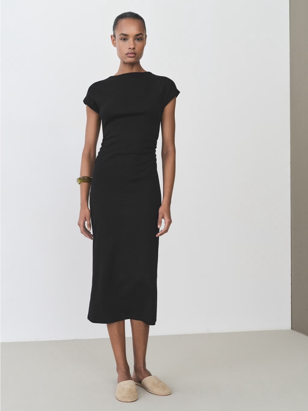 Mango MIDI-DRESS WITH DRAPED DETAIL - Picture 5 of 6